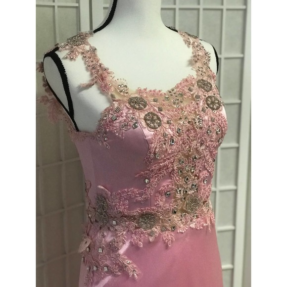 Handmade Embroidered Pink Gown - Picture 2 of 4